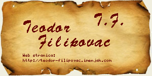 Teodor Filipovac vizit kartica